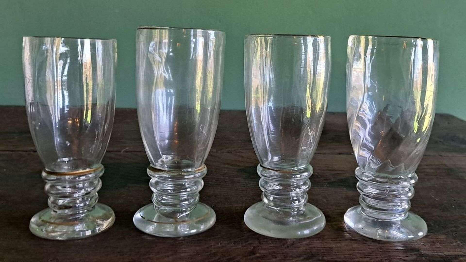 4 Stk. antike Biedermeier Gläser