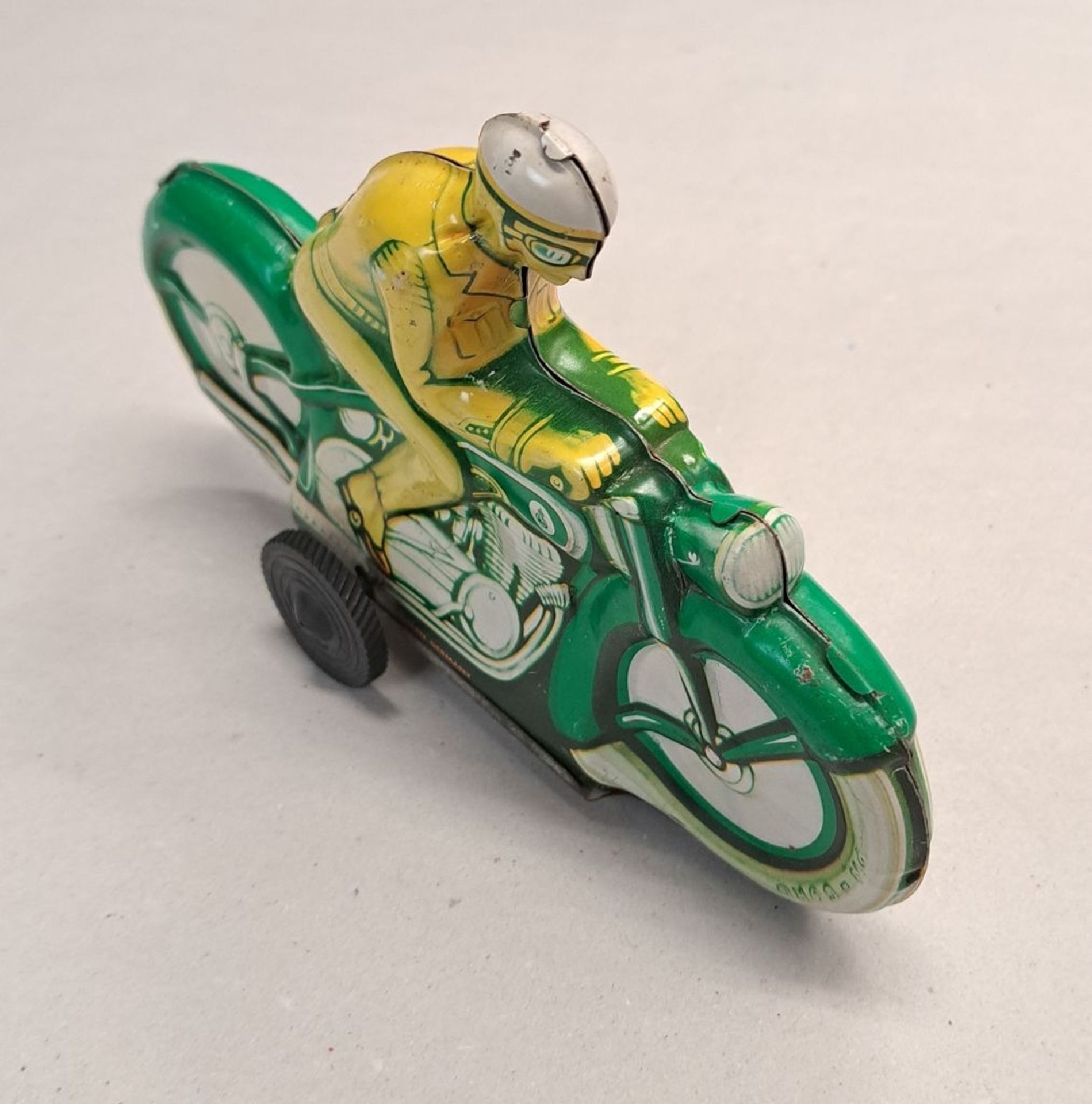 Altes Blechspielzeug Motorradfahrer - Bild 3 aus 3
