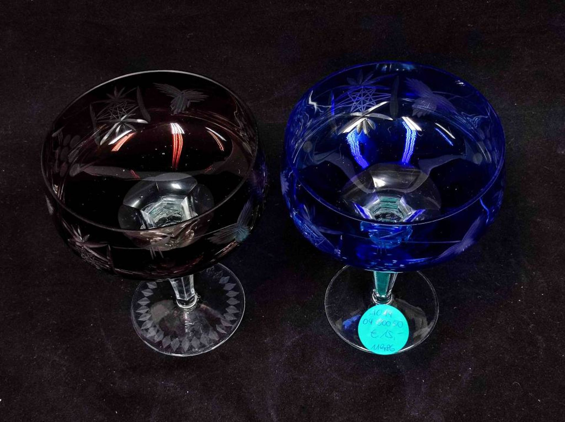 Paar Kristall Sektschalen - Bild 3 aus 4