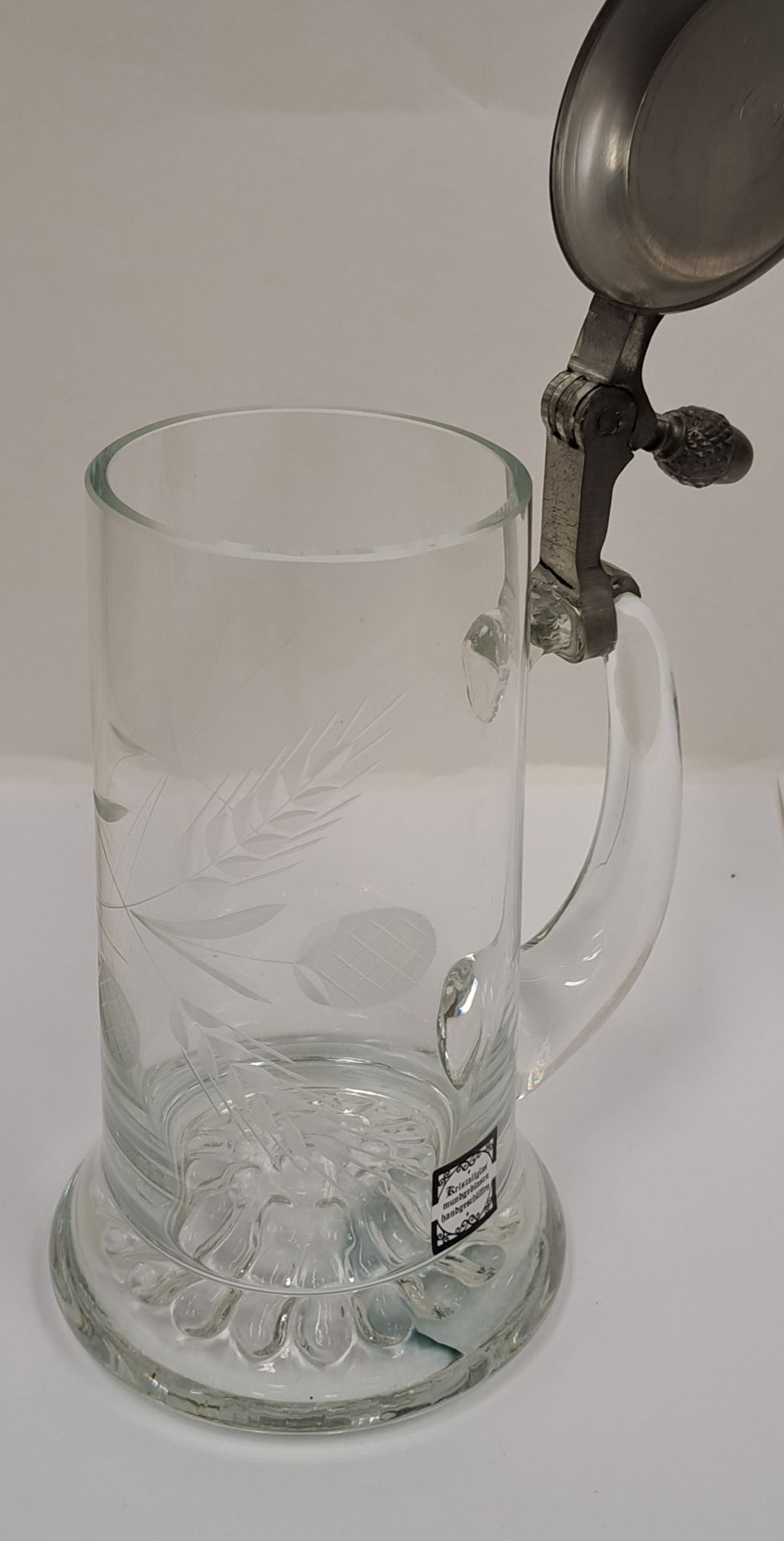 Becks Kristallglas Krug Zinndeckel - Bild 3 aus 4