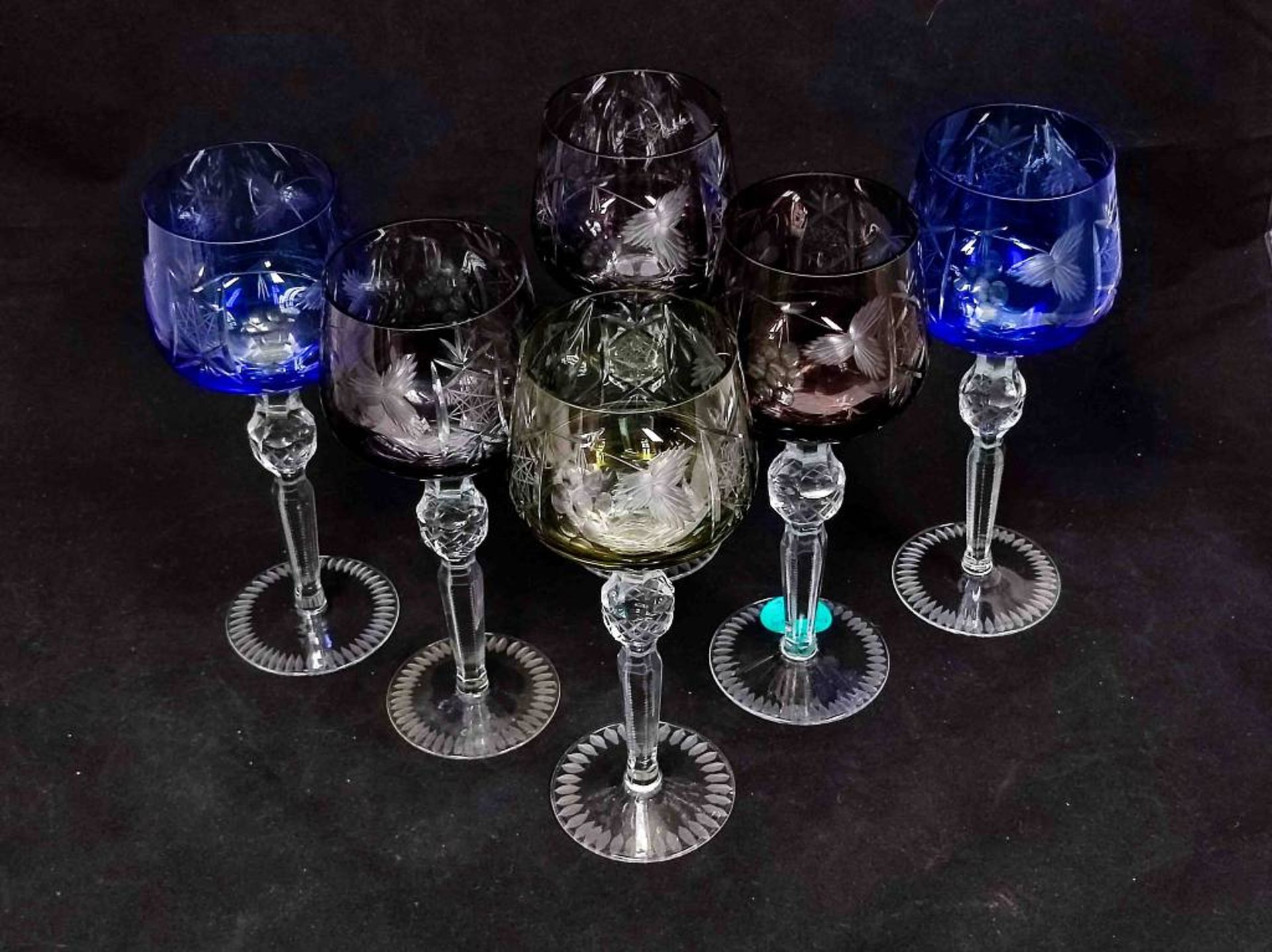 6 Kristall Römer Gläser
