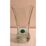 Schware franz. Kristall Glas Vase
