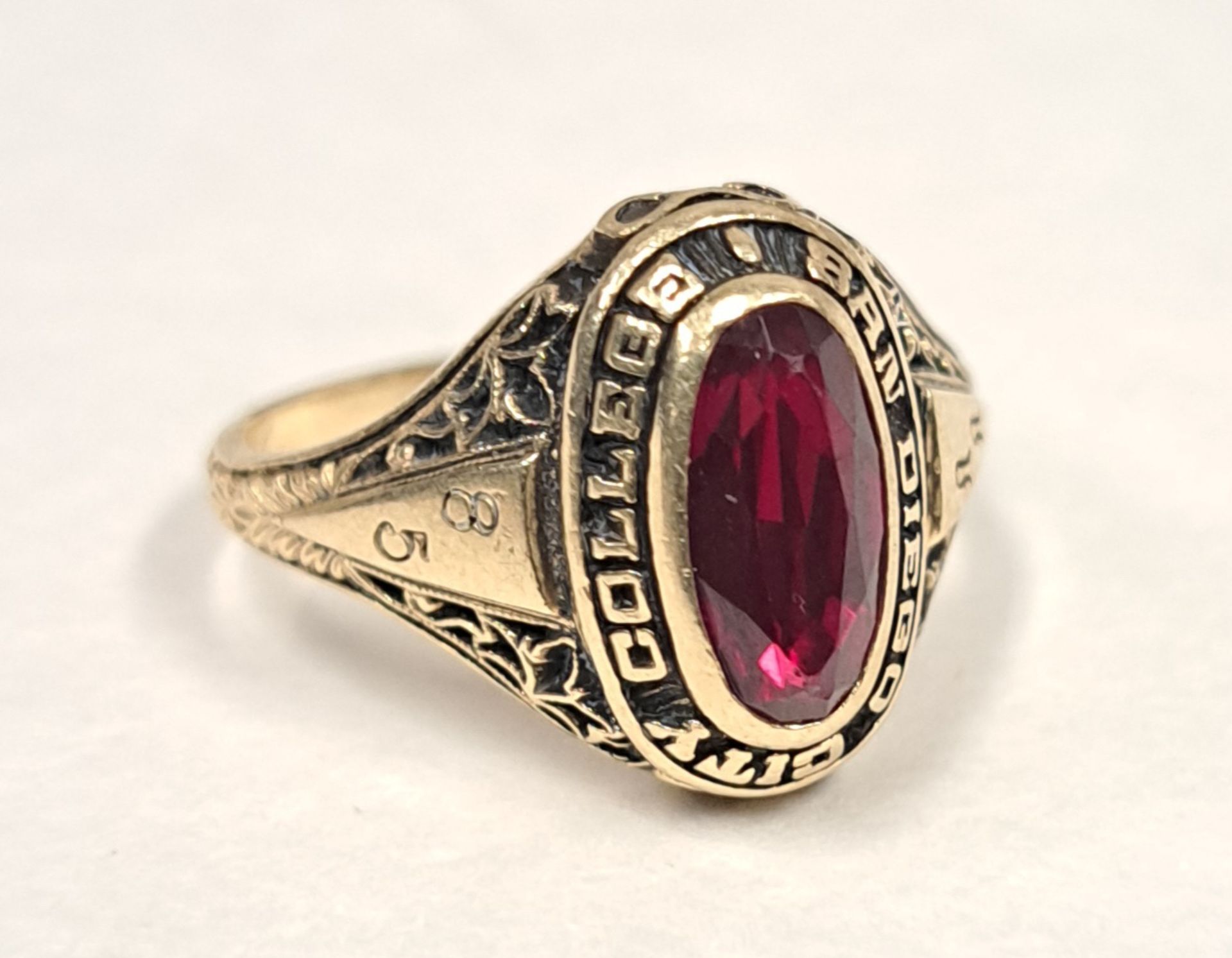 Seltener 585 GG College Ring - Image 3 of 5