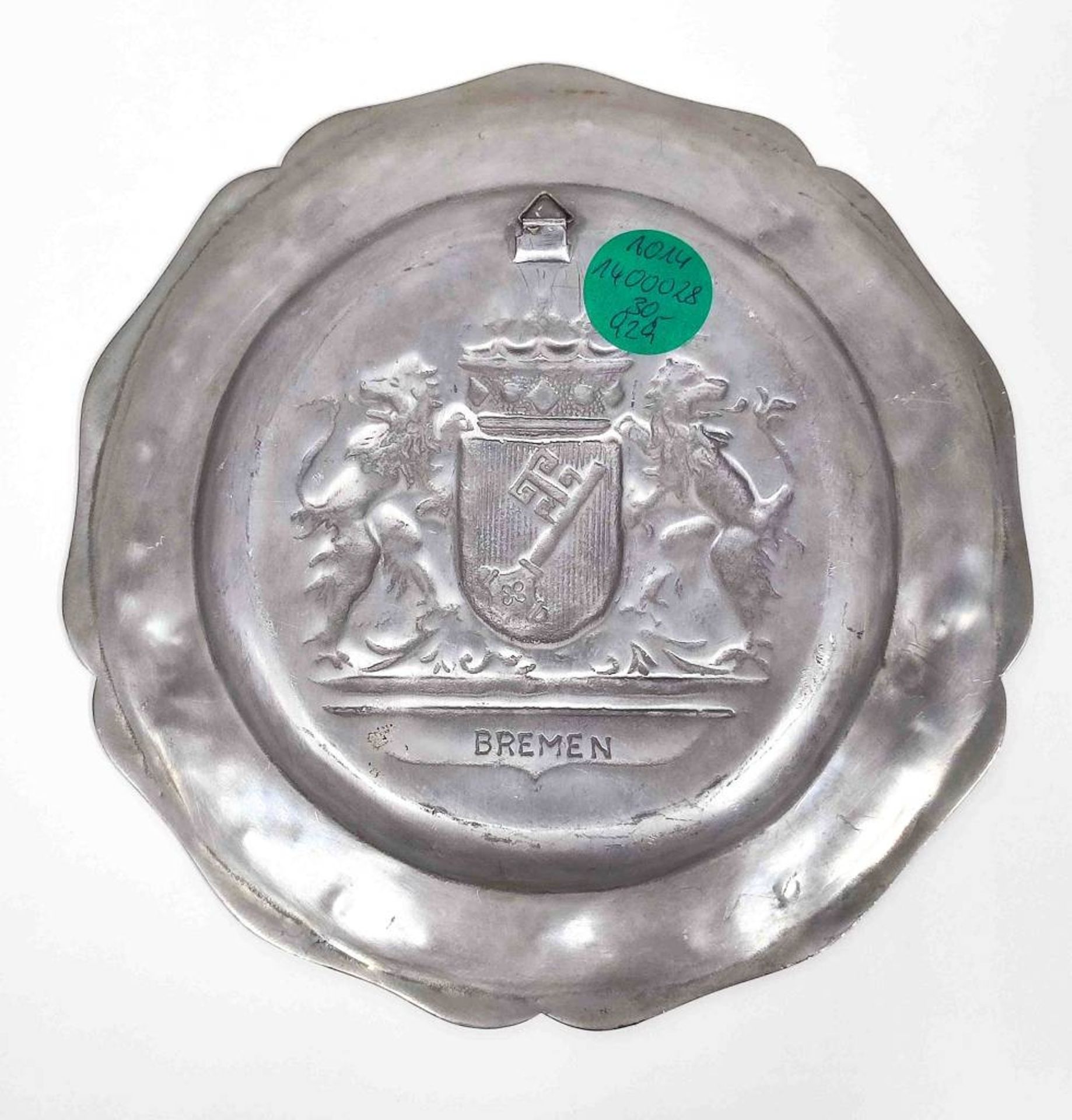 Antiker Bremer Wappen Zinnteller - Image 2 of 2