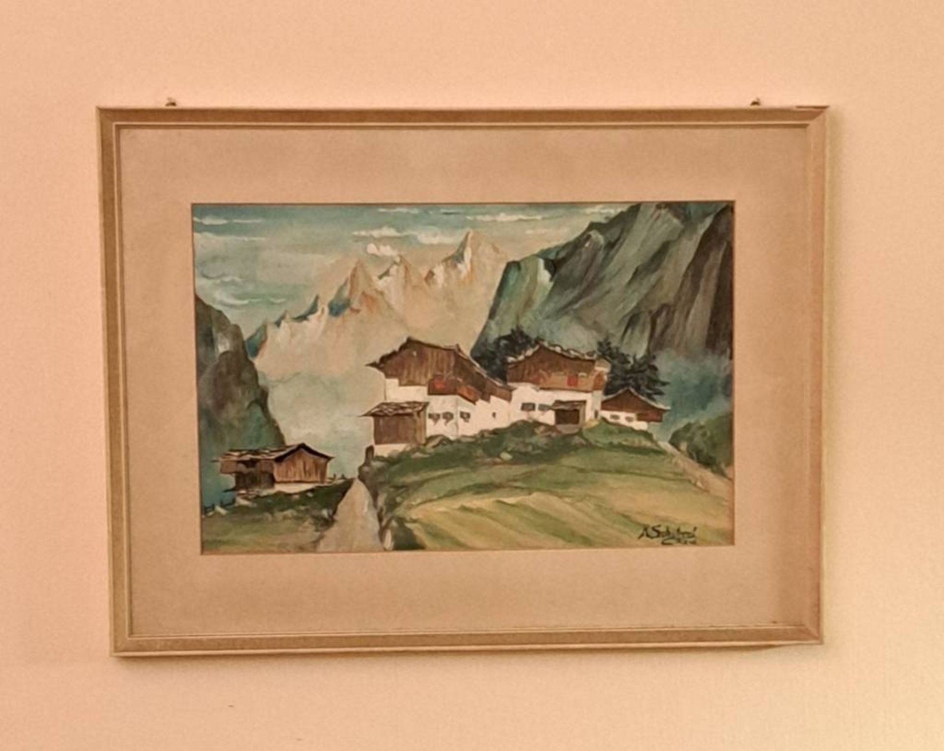 H. Schubert Alpengemälde