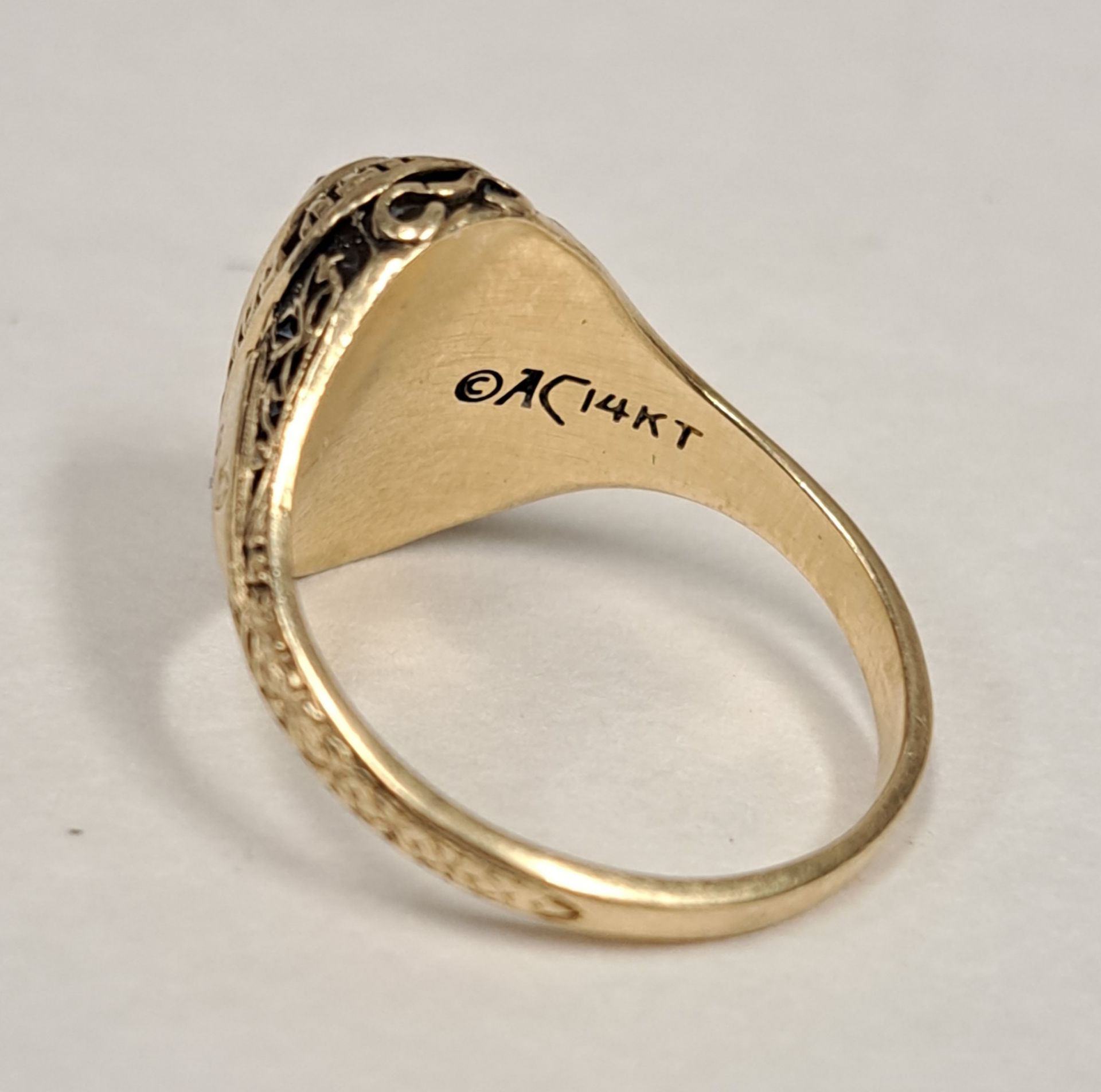 Seltener 585 GG College Ring - Image 2 of 5