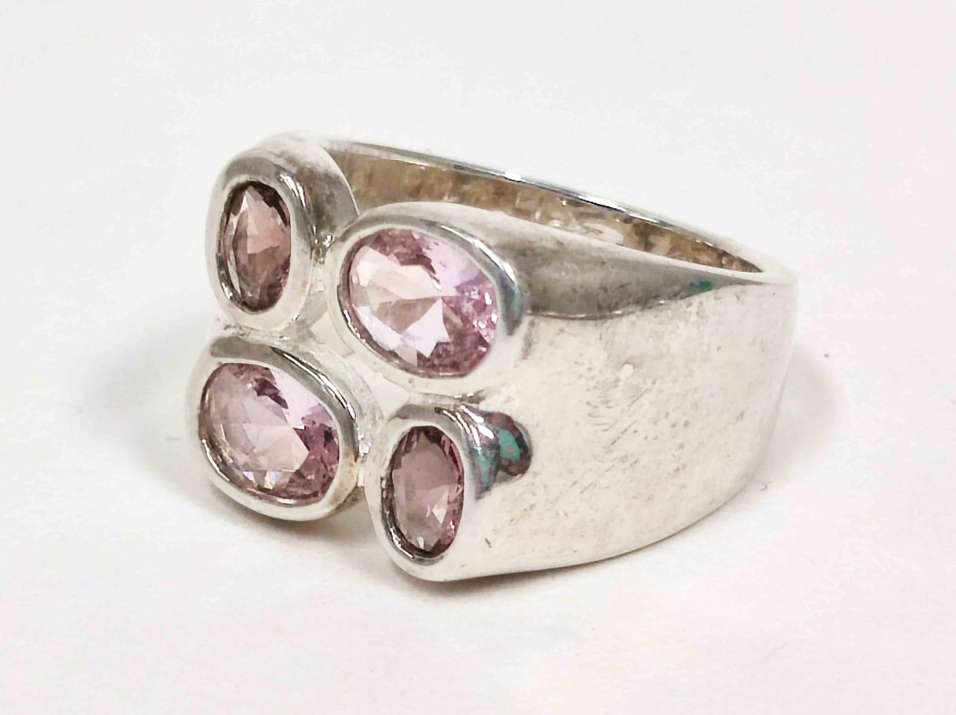 Esprit 925er Silber Ring + rosa Stein