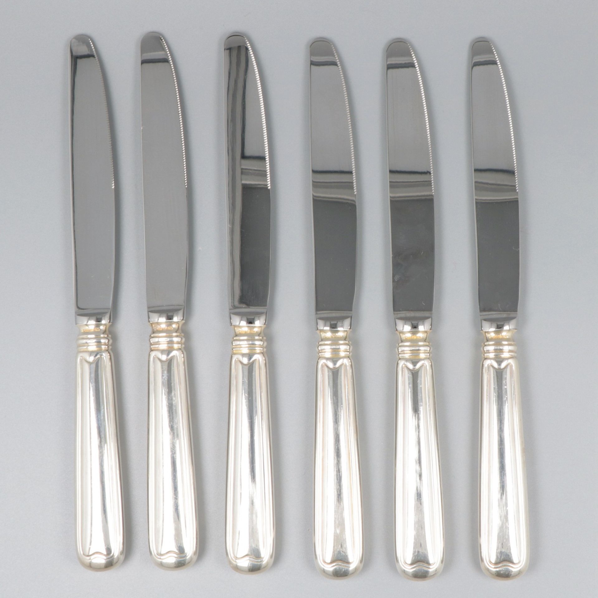Robbe & Beking 6-piece set dinner knives, model Alt-Faden, silver. - Image 3 of 9