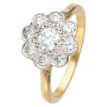 14K. Yellow gold ring set with approx. 0.92 ct. diamond.