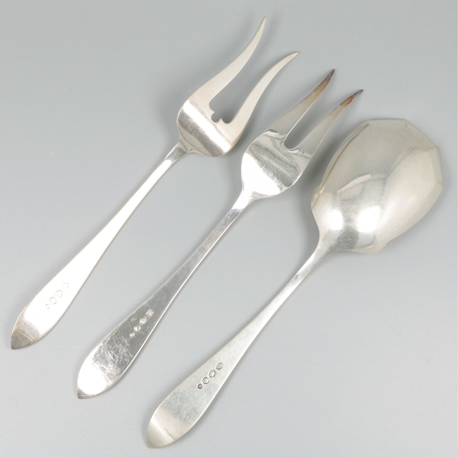 3-piece lot silver cutlery. - Image 2 of 6