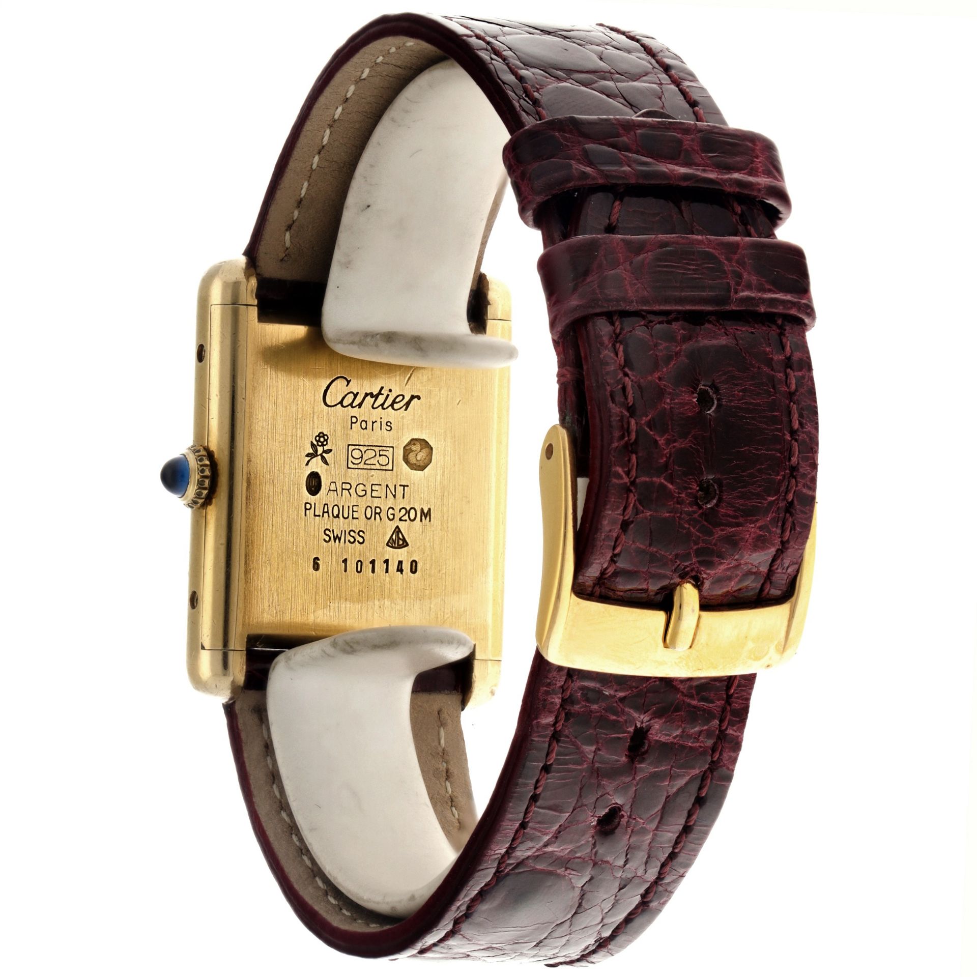 Cartier Must de Cartier Tank 1140 - Men's watch - 'Spider web dial'. - Image 3 of 5
