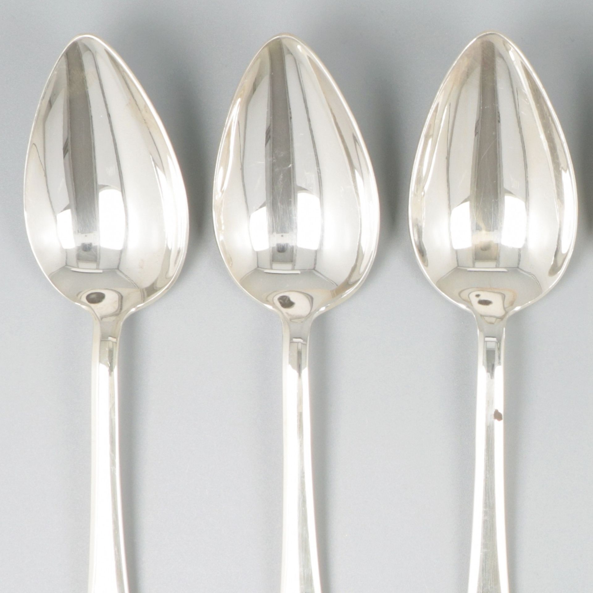 6-piece set dinner spoons "Haags Lofje" silver. - Image 3 of 5