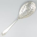 Wet fruit scoop, model "Moustache", silver.