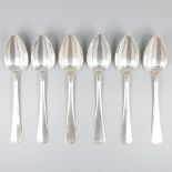 6-piece set of spoons ''Haags Lofje'' silver.