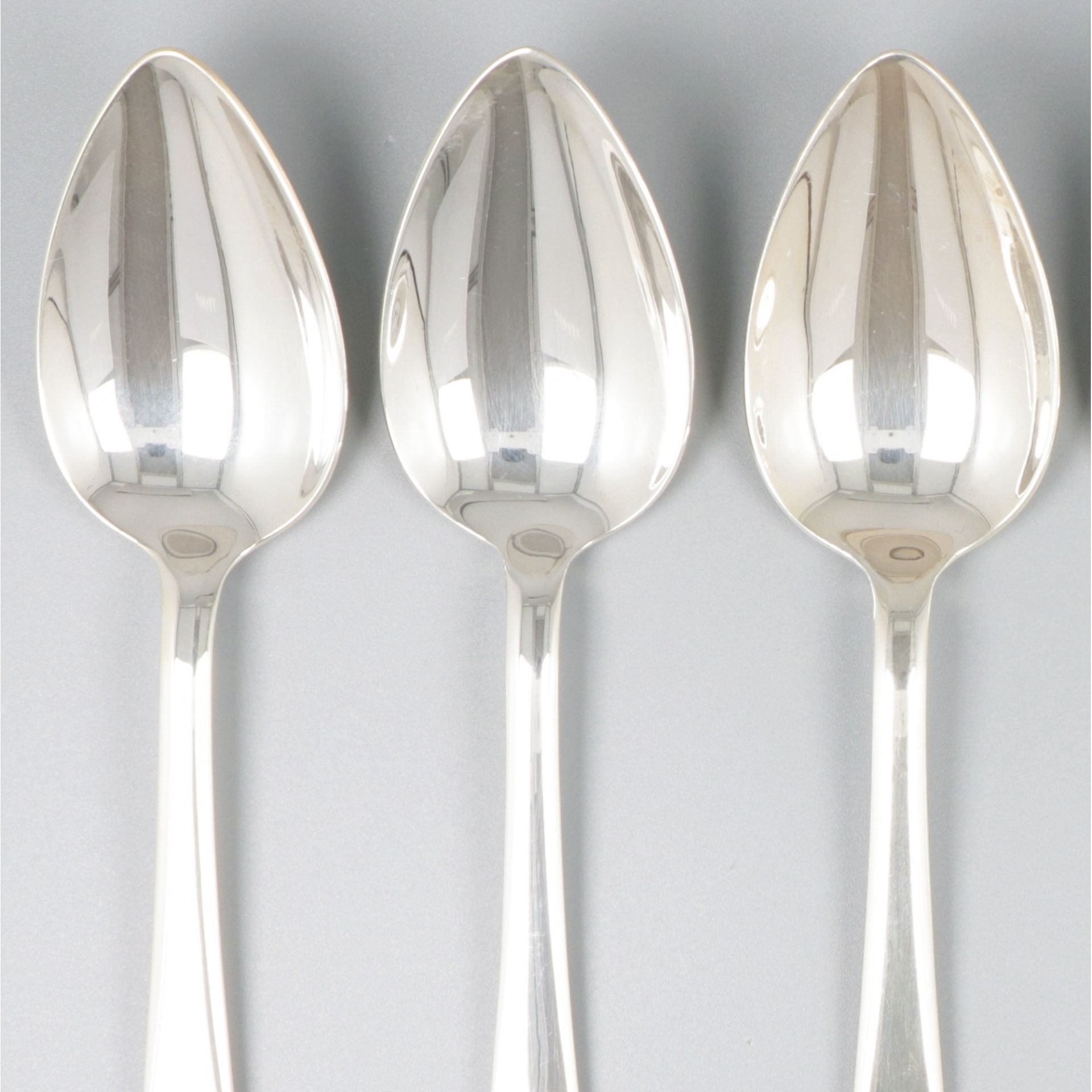 6-piece set of spoons ''Haags Lofje'' silver. - Image 3 of 5