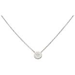 Piaget 'Possession' 18K. white gold necklace and pendant set with approx. 0.13 ct. diamond.