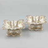 2-piece set of salt cellars silver.