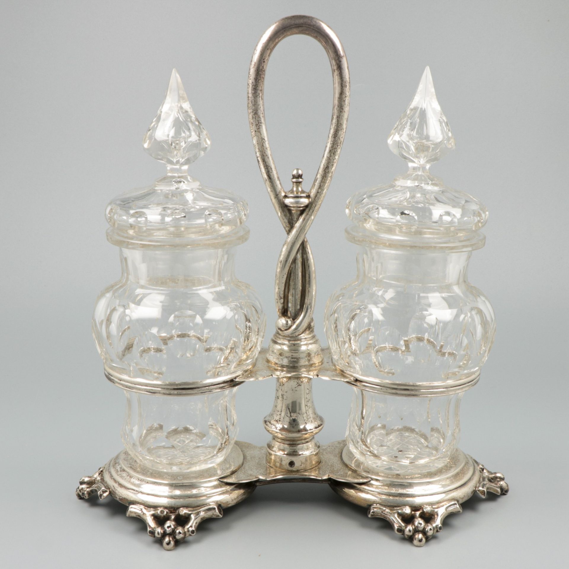 Pickle condiment set silver. - Image 2 of 9