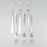 6-piece set of forks ''Haags Lofje'' silver.
