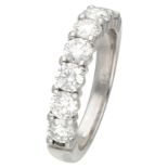 14K. White gold demi-alliance ring set with approx. 1.56 ct. diamond.