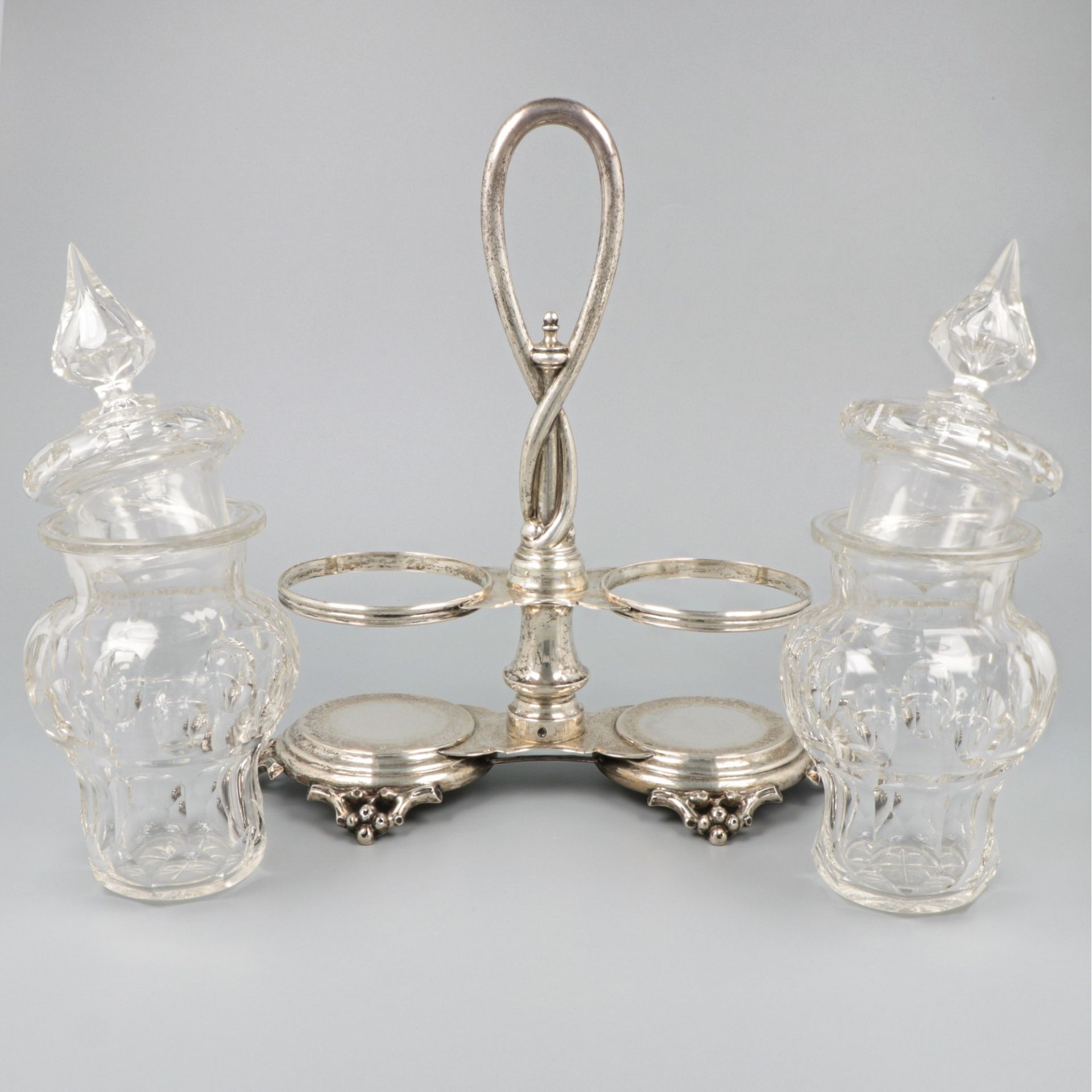 Pickle condiment set silver. - Image 3 of 9