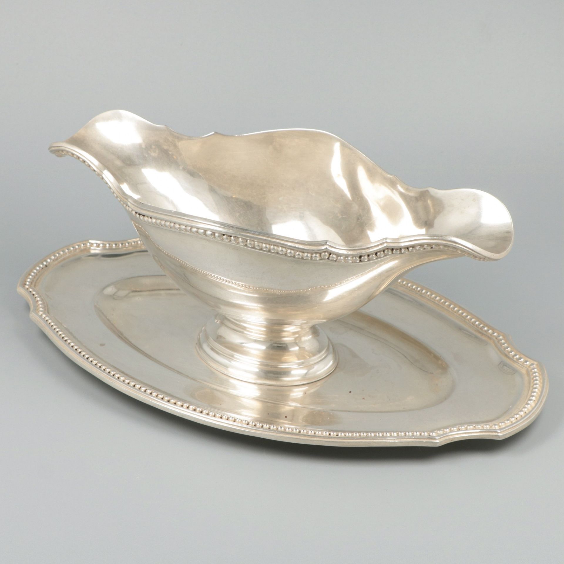Saucière / sauce boat silver. - Image 2 of 5