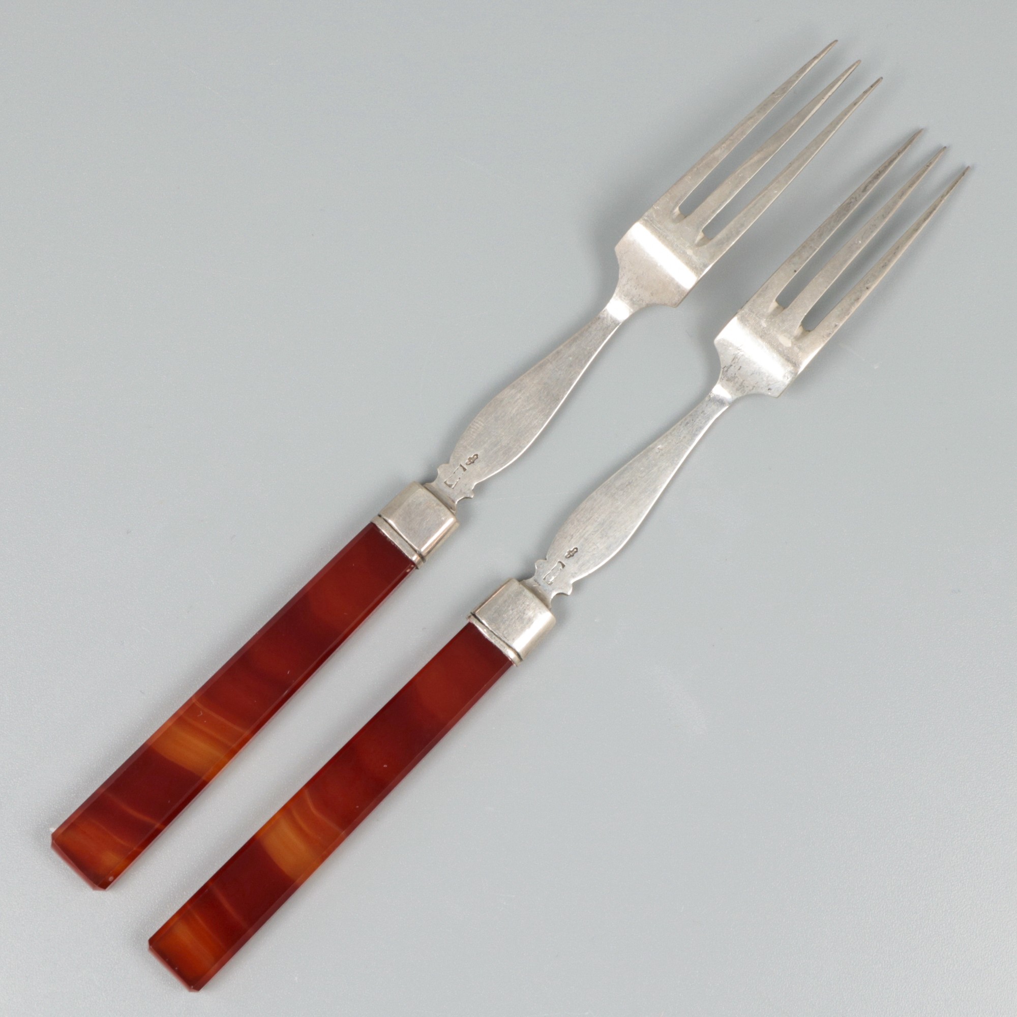 2-piece set of meat forks silver. - Image 2 of 5