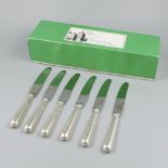 6-piece set of fruit knives silver.