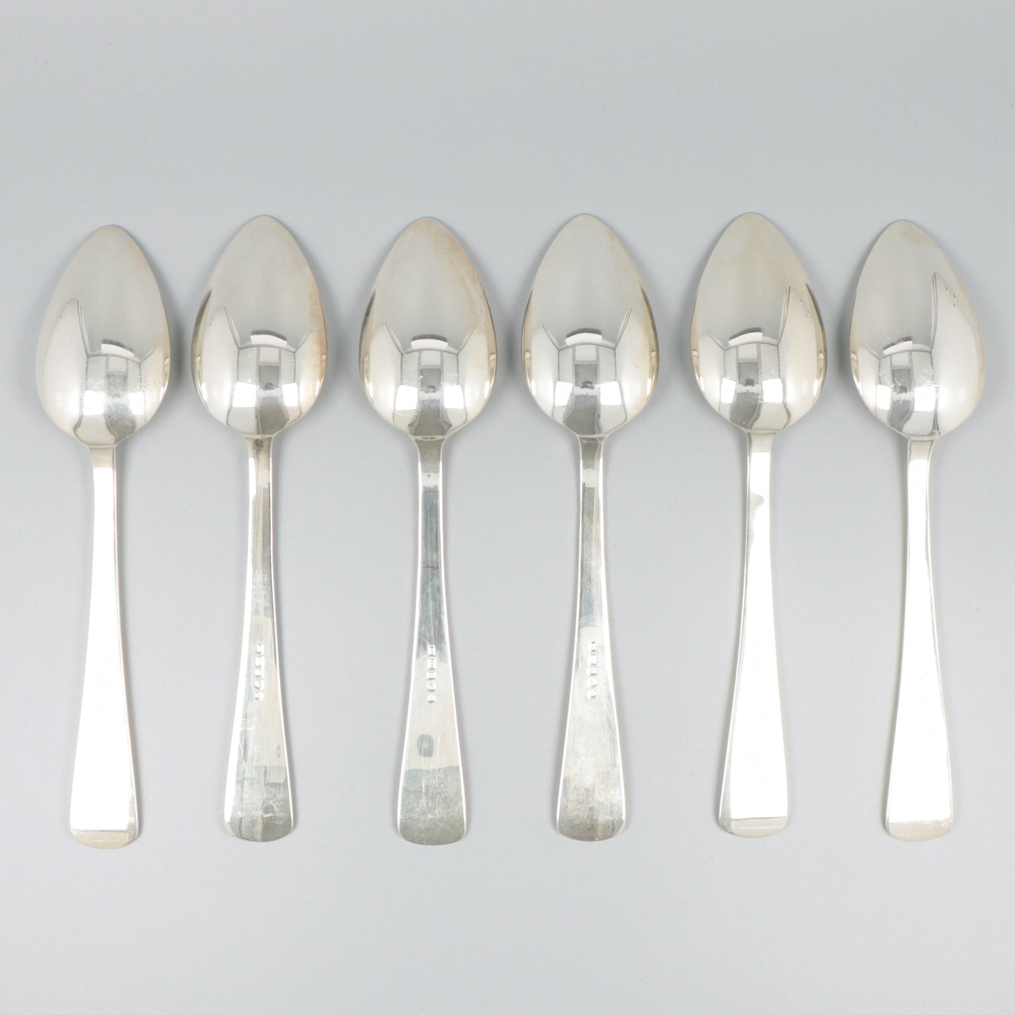 6 piece set of spoons "Haags Lofje" silver. - Image 2 of 5