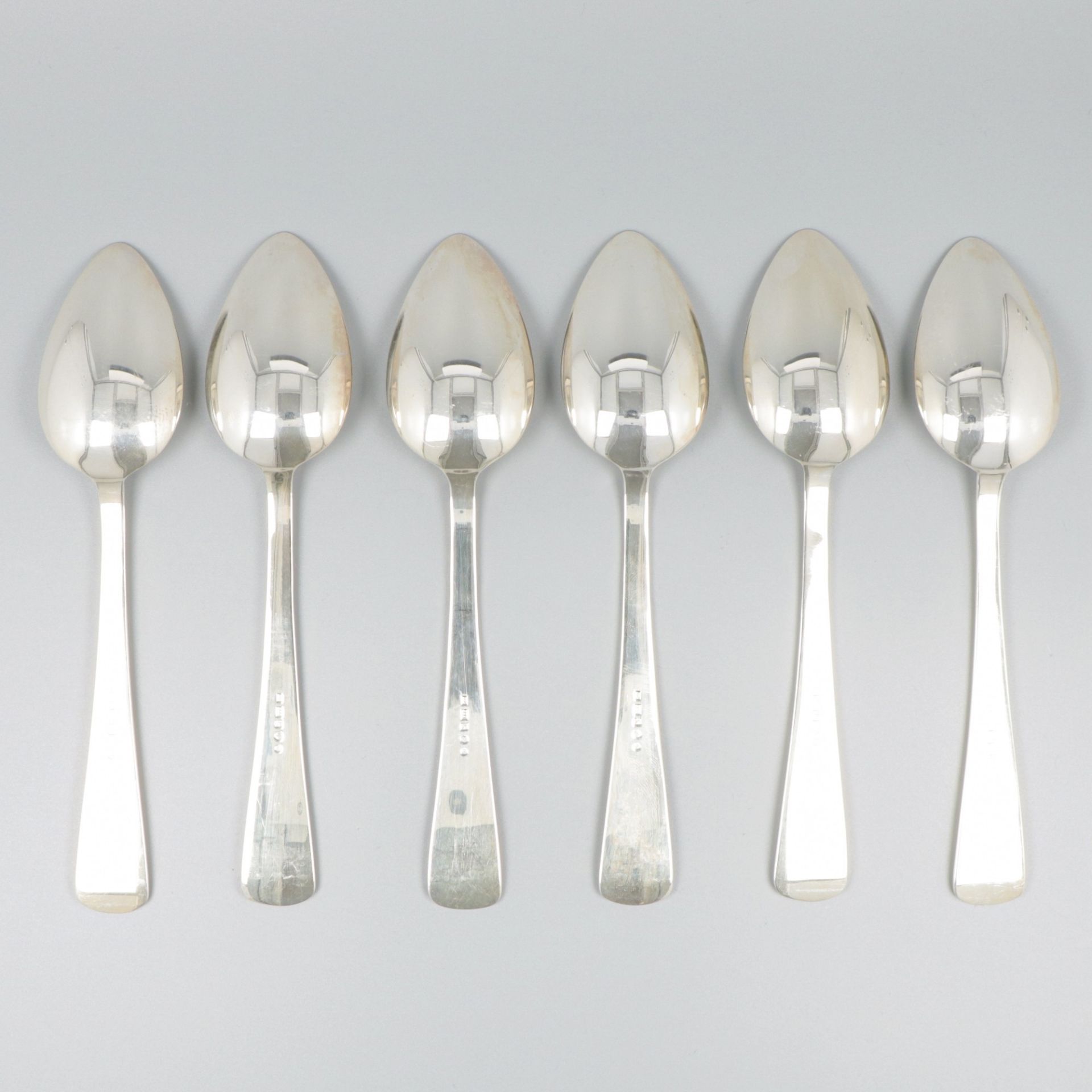 6 piece set of spoons "Haags Lofje" silver. - Image 2 of 5