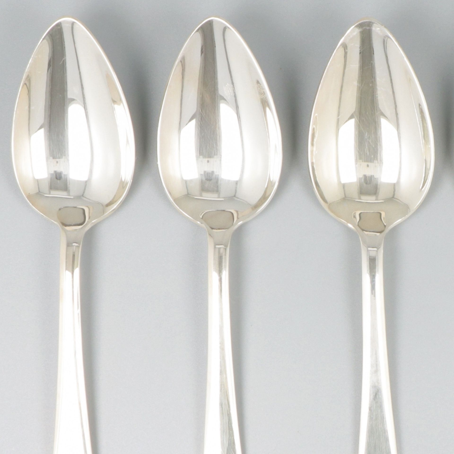 6 piece set of spoons "Haags Lofje" silver. - Image 3 of 5