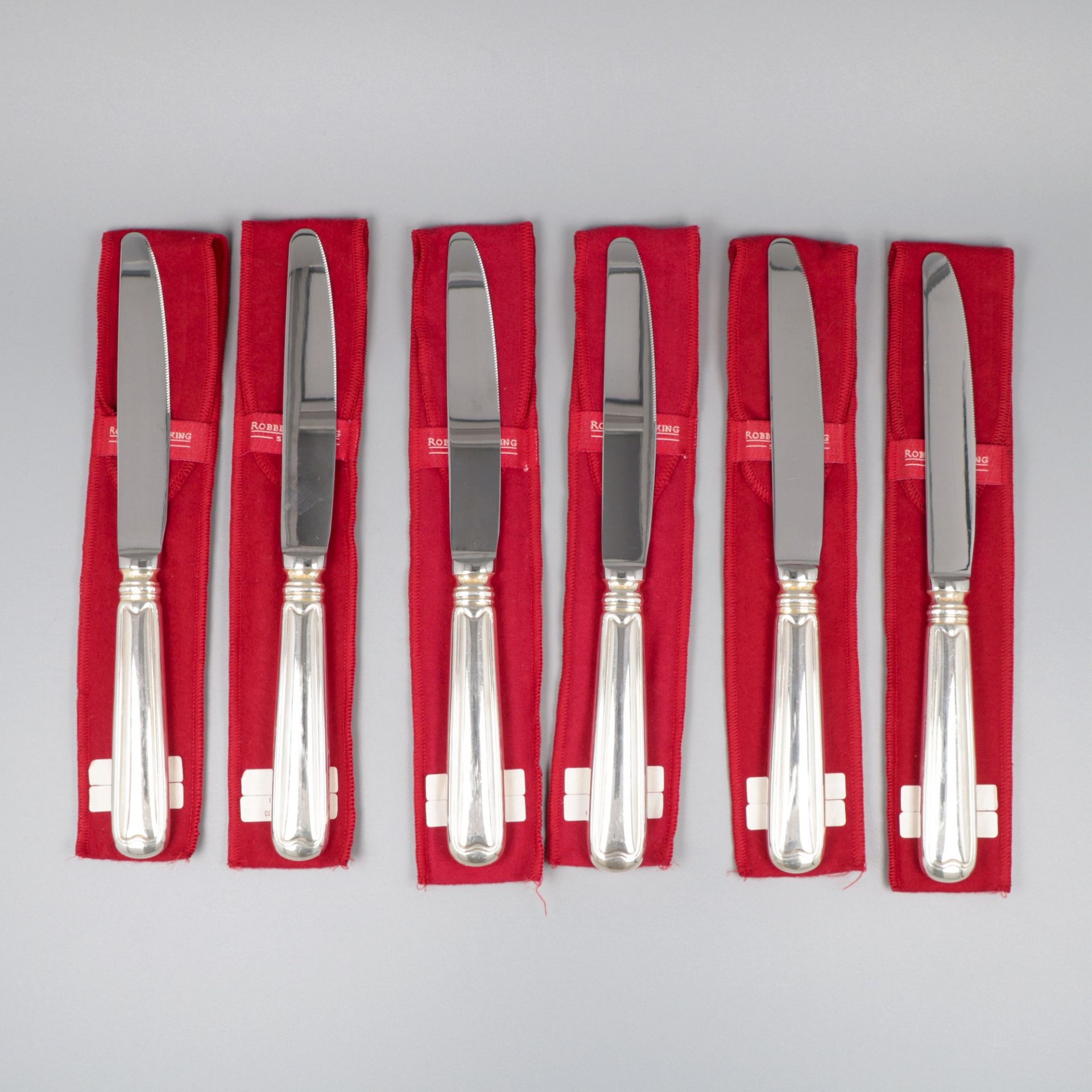 Robbe & Beking 6-piece set dinner knives, model Alt-Faden, silver. - Image 2 of 9