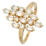 18K Yellow gold ring set with approx. 1.28 ct. diamond.