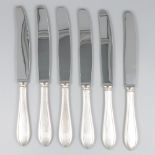 6-piece set of knives silver.