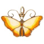 David Andersen silver enamelled butterfly pendant.