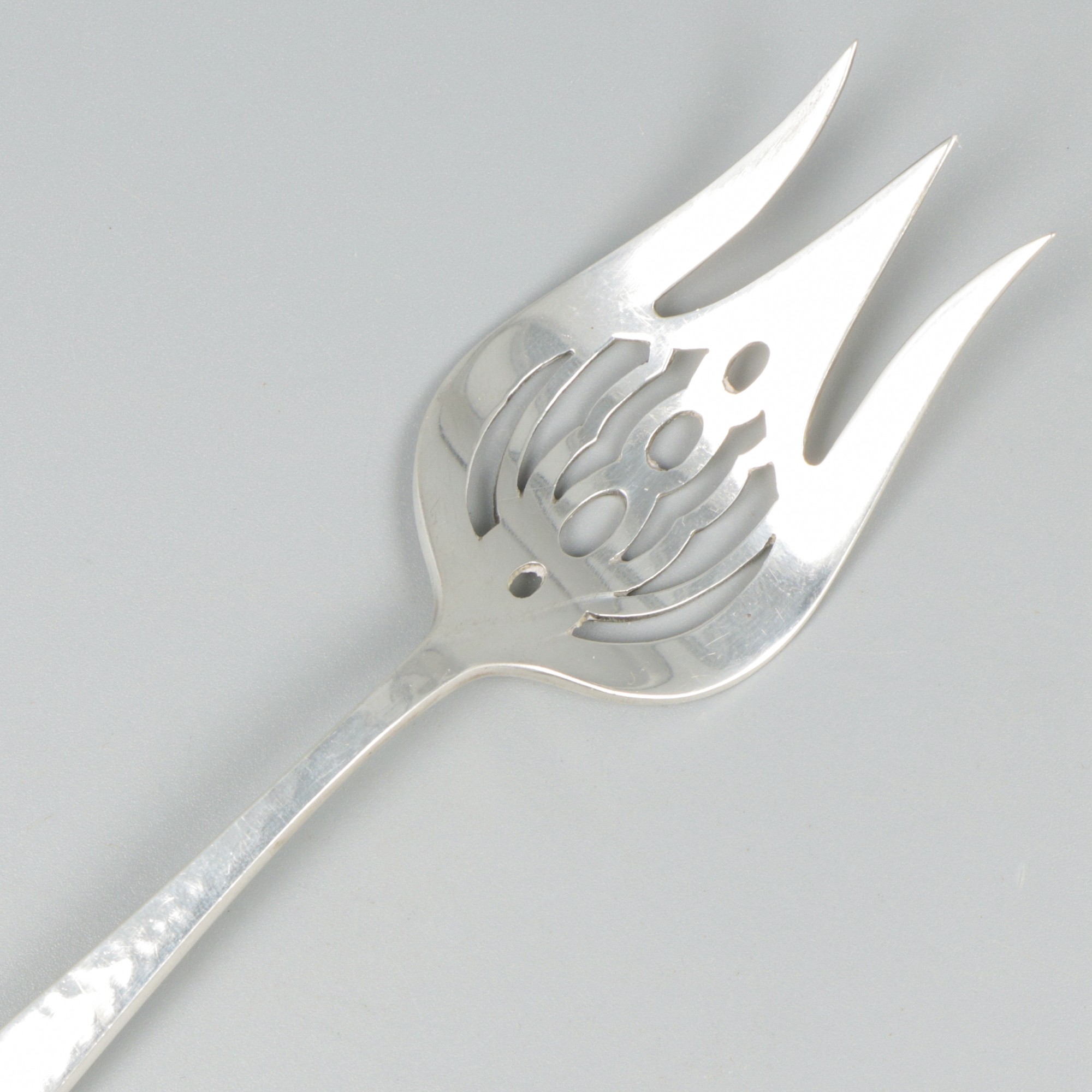 Cake serving fork silver. - Image 3 of 5