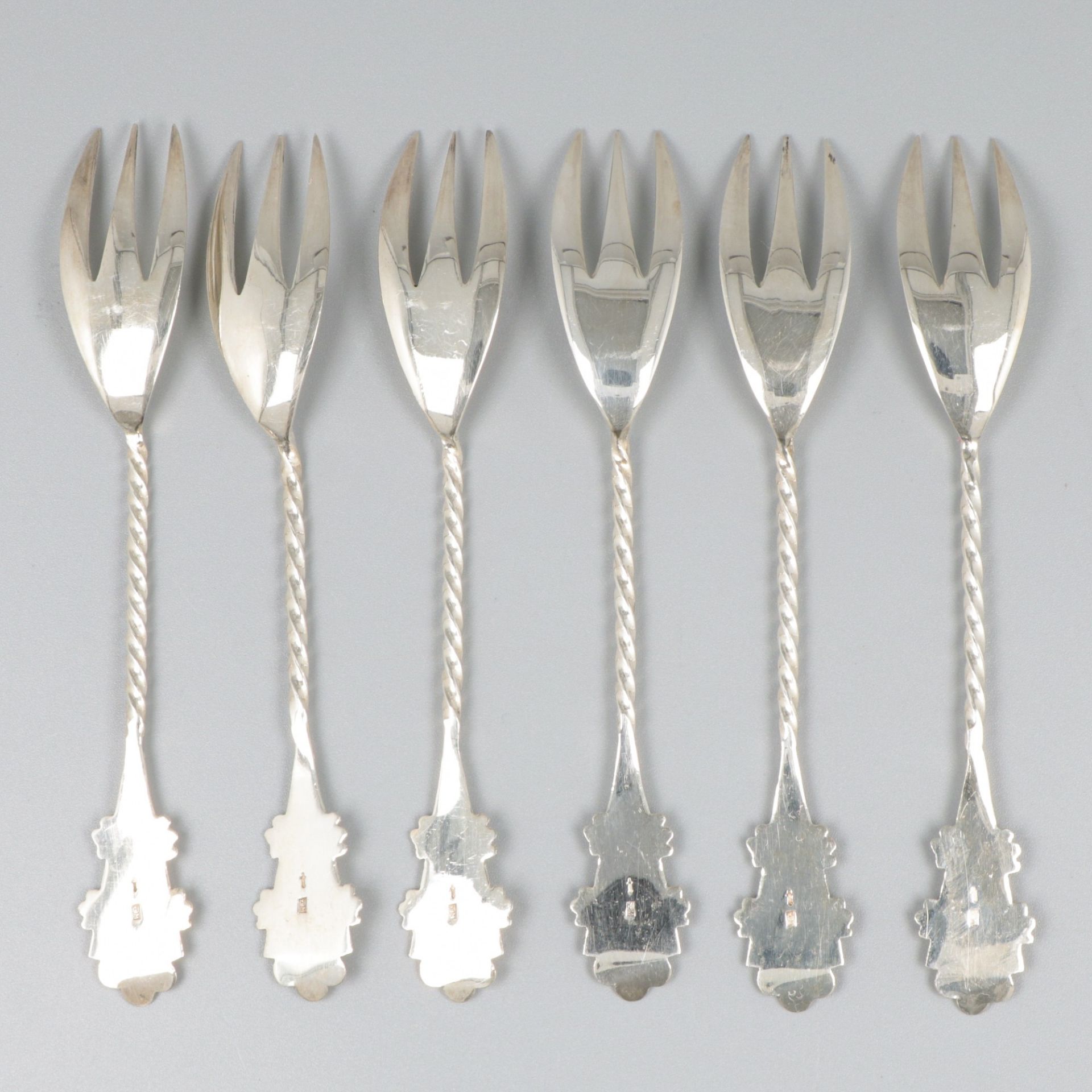6-piece set of cake / pastry forks silver. - Image 4 of 9