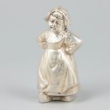 Caster "Dutch girl in traditional costume" silver.