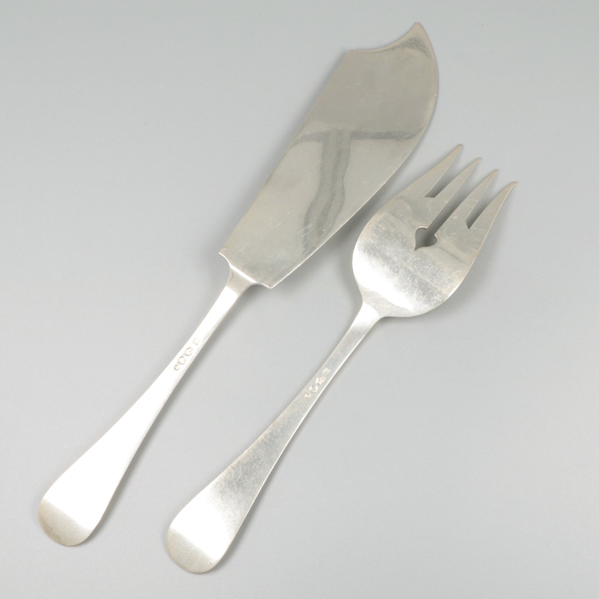 Fish serving set silver. - Image 2 of 7