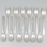 12-piece set of mocha spoons silver.