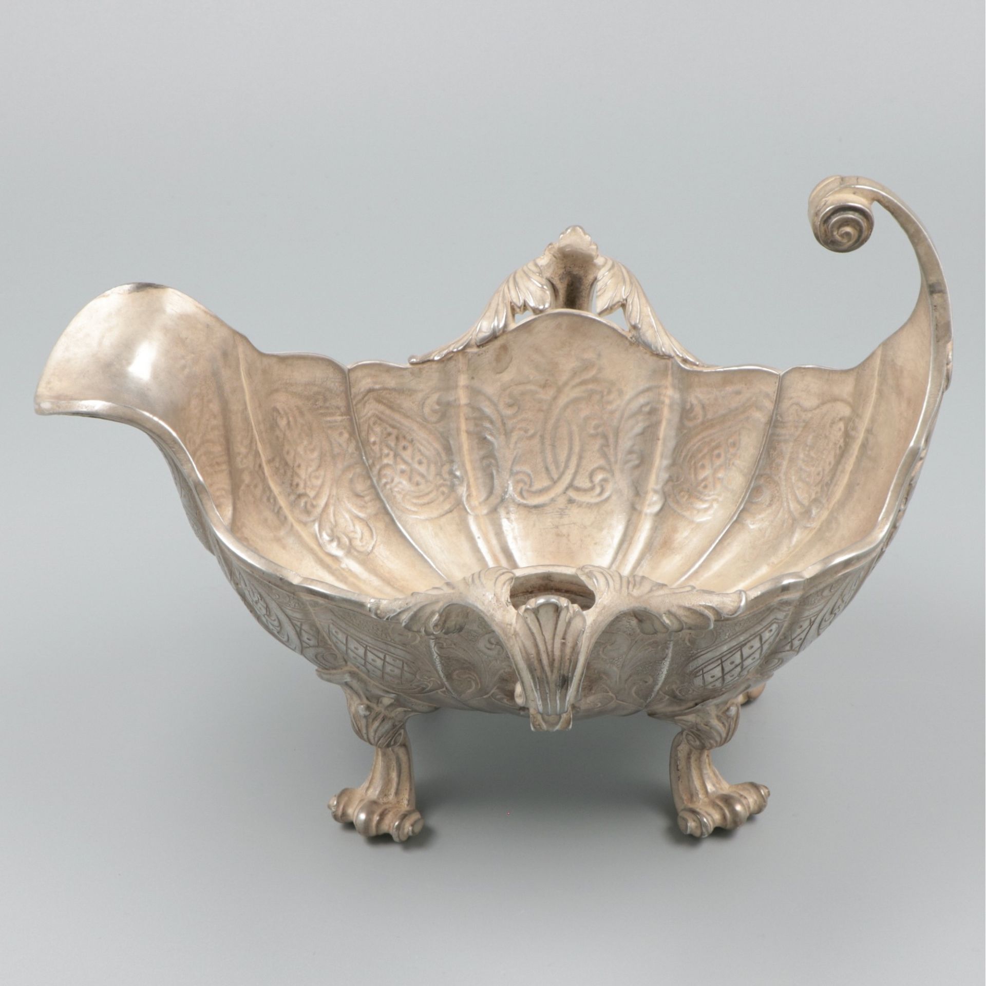 Saucière / sauce boat silver. - Image 5 of 9