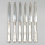 6-piece set of fruit knives silver.