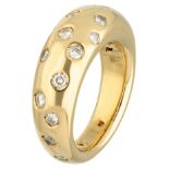 18K Yellow gold ring set with approx. 0.64 ct. diamond.