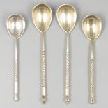 4-piece lot of scoops of silver.