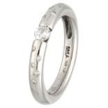 14K White gold ring set with approx. 0.22 ct. diamond.