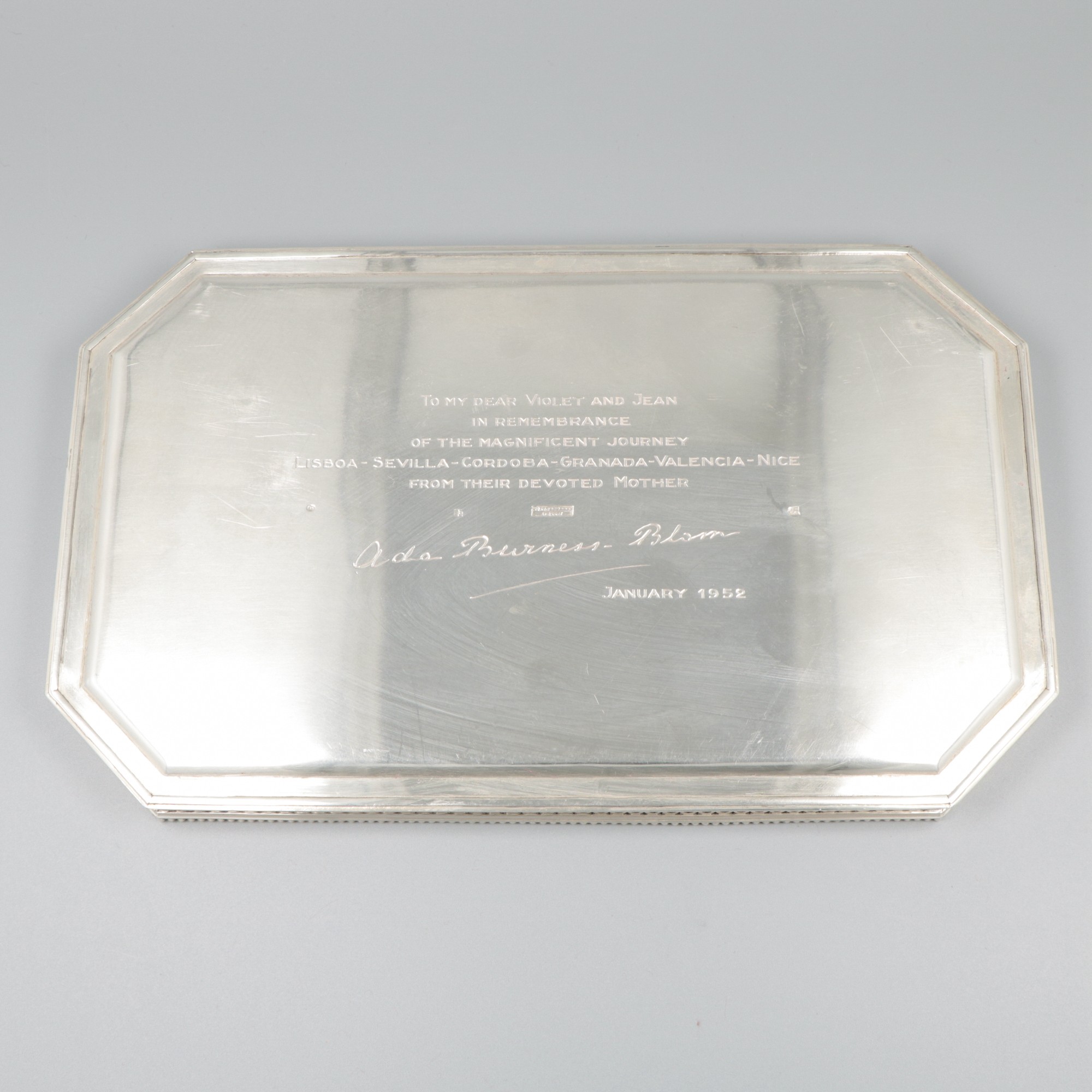 Silver tray. - Image 3 of 8