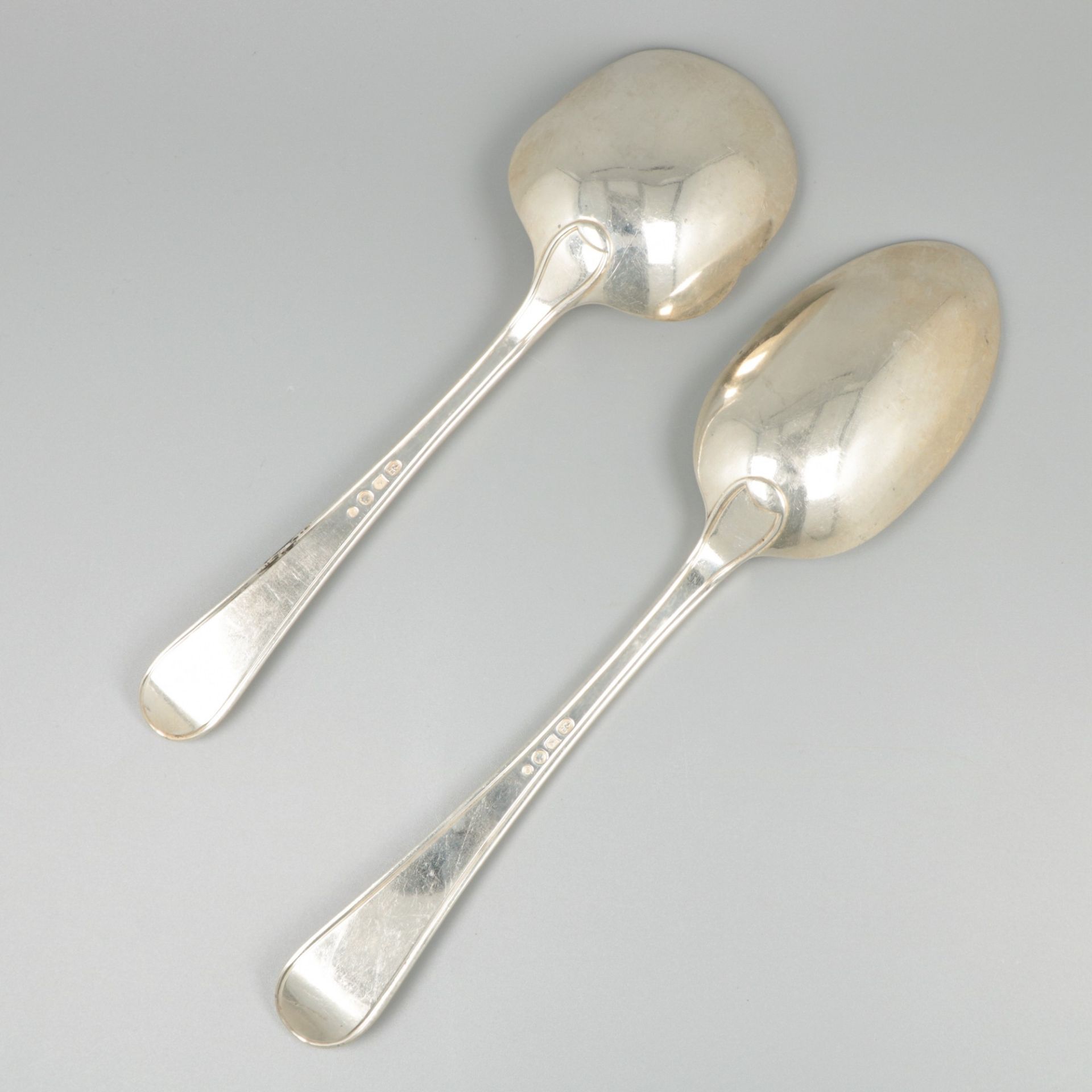 2-piece lot of serving spoons silver. - Image 4 of 6
