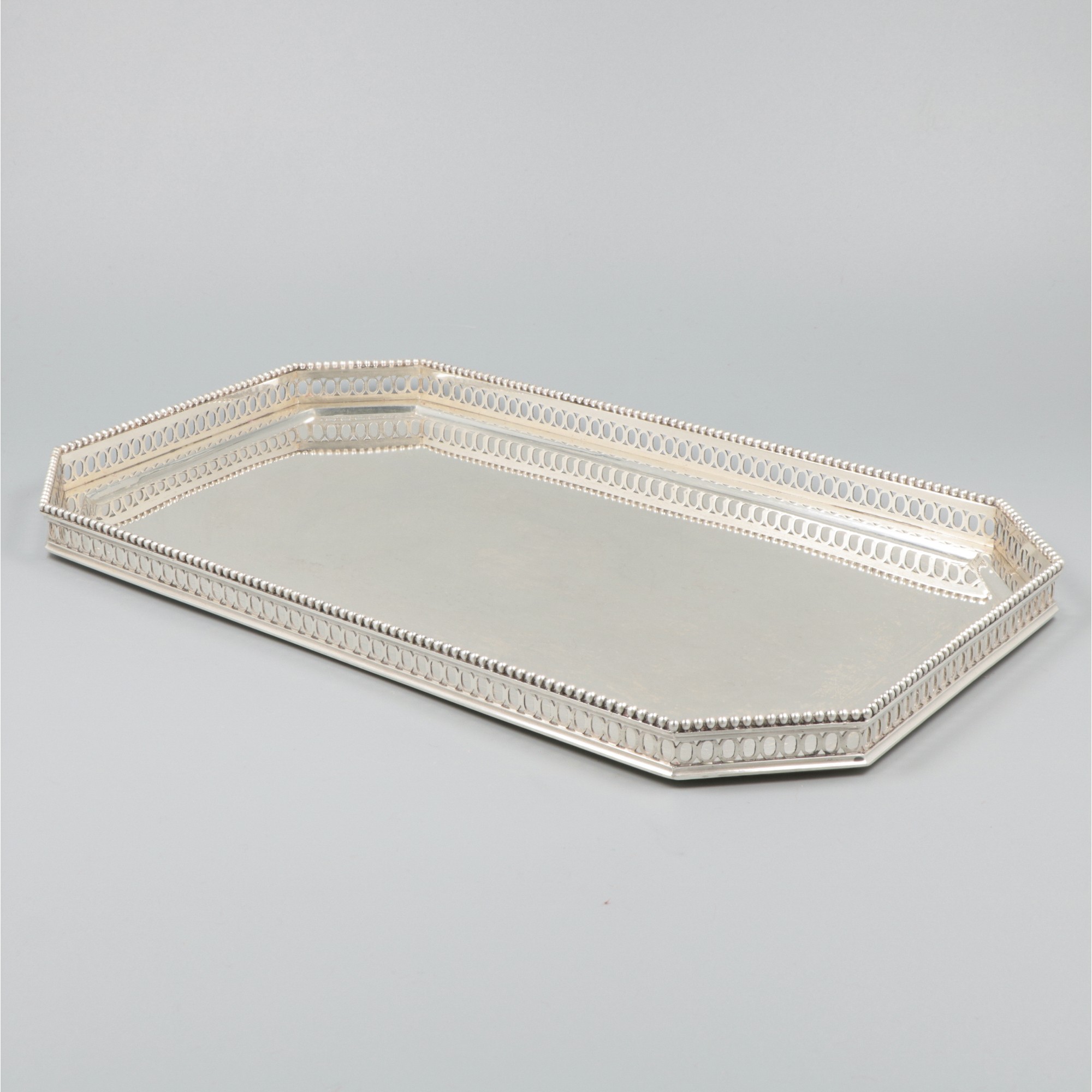 Silver tray.