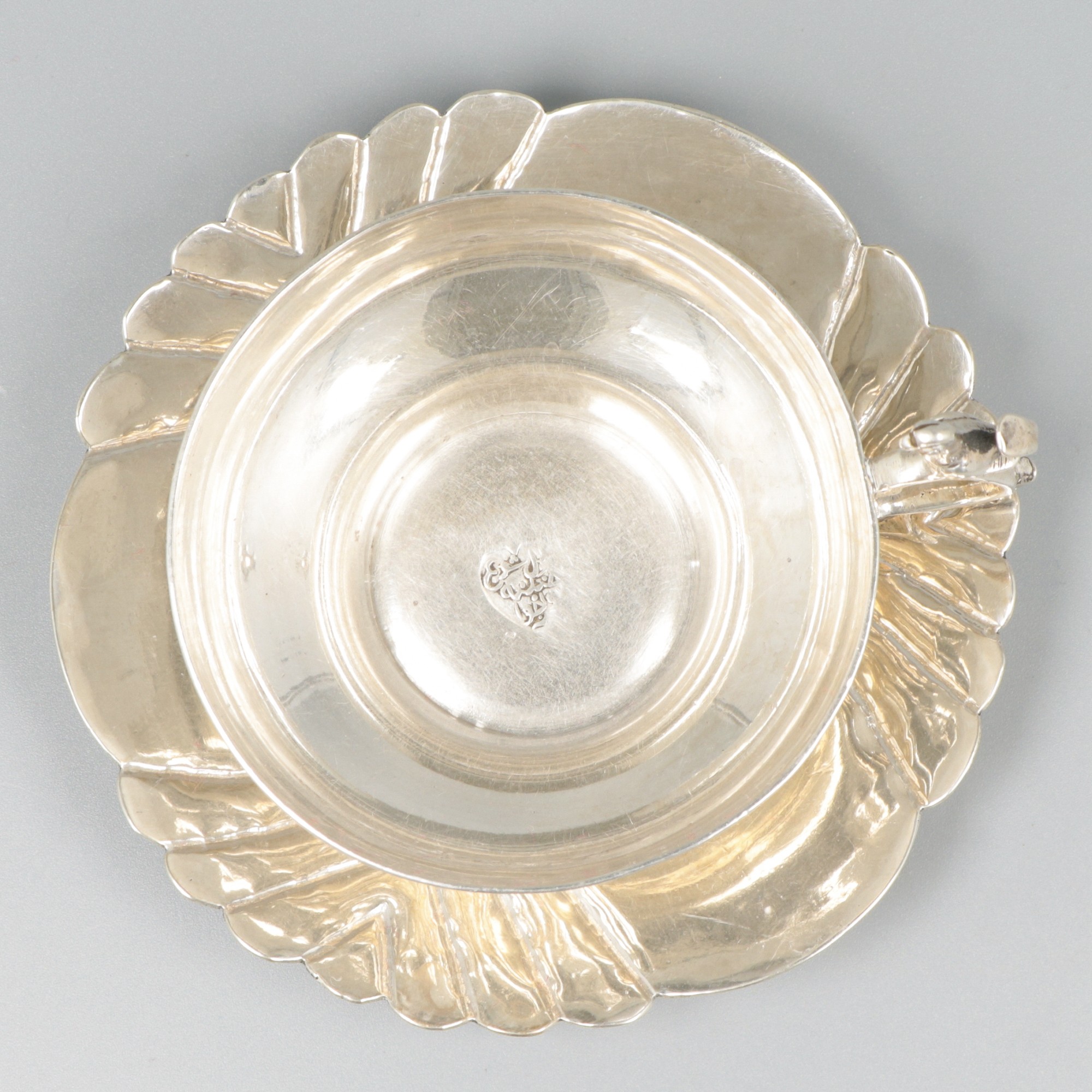 Cup & saucer silver. - Image 3 of 8