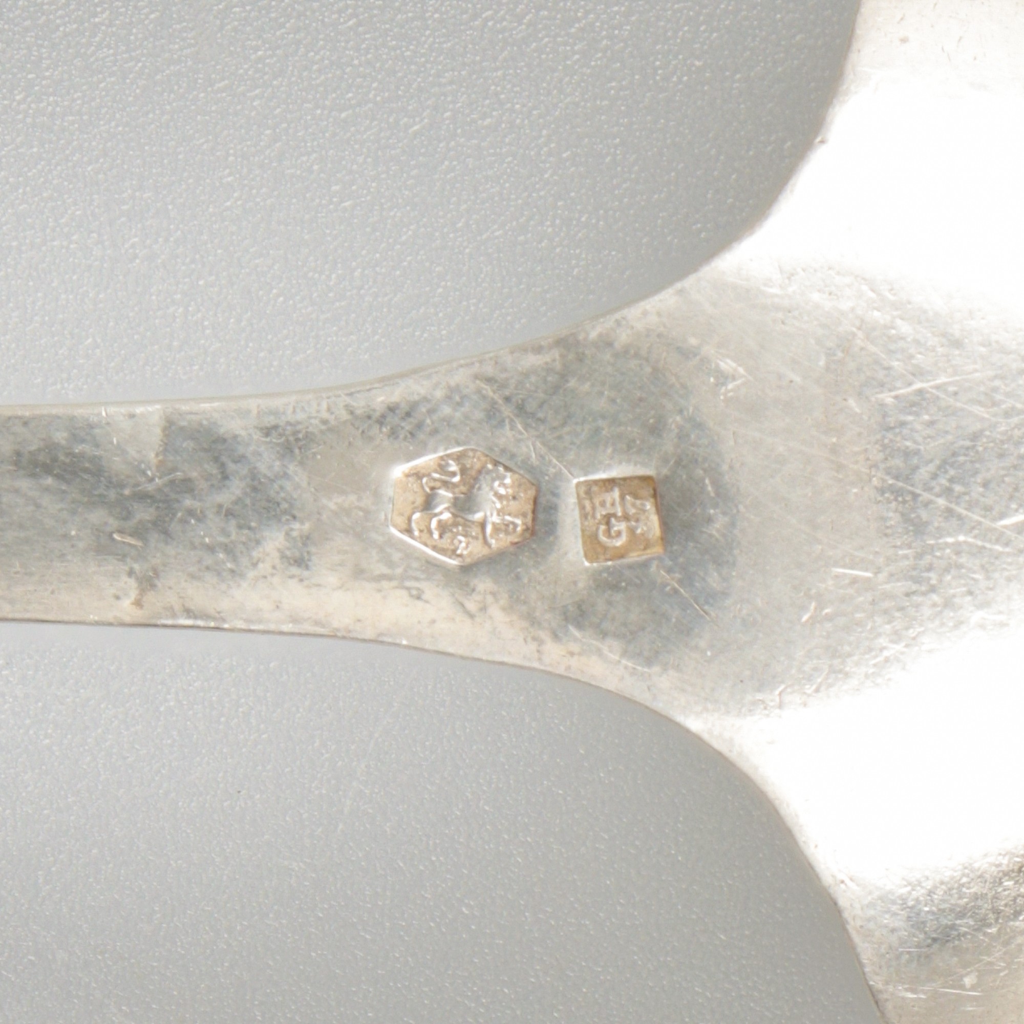 2-piece lot of cream spoons silver. - Image 7 of 7